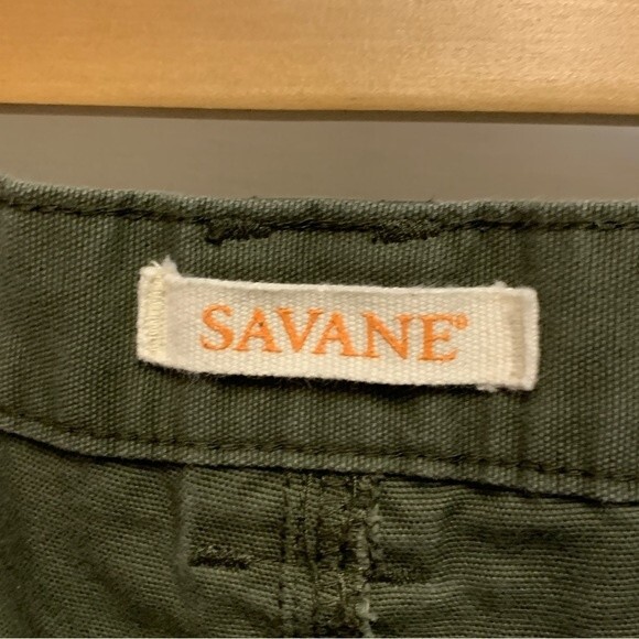 Savane Olive Green Elastic Waist 7.5" Inseam Cargo Shorts Size 40 - Picture 3 of 8